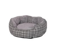 Nobby lettino Comfort rotondo Classic "KAPU" grigio a quadri; Ø 50 x 19 cm