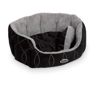 Nobby Lettino Ovale Ceno Nero/Grigio Cuscino Pelliccia Confortevole
