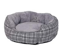 Nobby - Letto comfort rotondo Classic KAPU grigio a quadretti, Cuccia per Cane Ø 60 x 20 cm