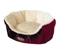 Nobby Letto Per Gatti Ceno Ovale Bordeaux Con Cuscino Ribaltabile In Soft Plush