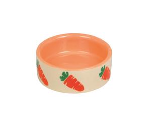 Nobby Nager ciotola in ceramica "CARROT" Ø7,5 x 2,5 cm beige / arancione