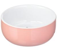 Nobby Nager - Ciotola in ceramica "Rabbit", colore: salmone, bianco, Ø 11 cm x 4,5 cm