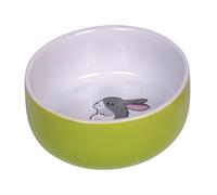 Nobby Nager ciotola in ceramica "Rabbit" verde/bianco Ø 11cm x 4,5 cm