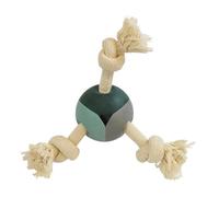 Nobby Palla in gomma piena con corde nodi, 8 cm, corde: 24 cm