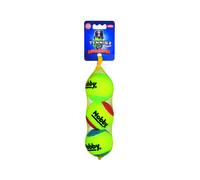 Nobby pallina da tennis con squeaker assortita M 6,5 cm; rete da 3 pezzi
