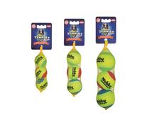Nobby pallina da tennis con squeaker assortita XS 4,0 cm; rete da 3 pezzi