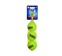 Nobby Pallina da tennis con squeaker M 6,5 cm, rete da 3 pezzi