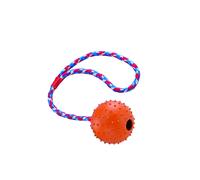 Nobby pallone in gomma con campanella e corda 7 cm assortiti in vari colori