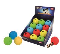 Nobby Pallone Snack in gomma piena assortito colore 8 cm; Display 12 pz