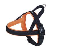 Nobby, pettorina per cani, tipo norvegese, modello "Mesh Preno" S-M(L: 38-50 cm + 36 cm; B: 20/25 mm) arancione neon