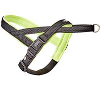 Nobby, pettorina per cani, tipo norvegese, modello "Mesh Preno" S-M(L: 38-50 cm + 36 cm; B: 20/25 mm) giallo neon