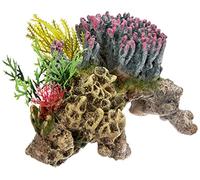 Nobby Piedra de coral con plantas ornamentales de acuario, 15,5 x 9 x 10,5 cm