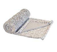 Nobby Plaid in pile LORIK Leopard grigio 100 x 70 cm