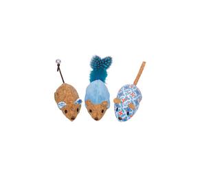 Nobby Plush Topi con Catnip blu 12 cm, Set 3 pz