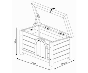 Nobby Pollaio "MARYLAND TERRA" 60 x 40 x 40 cm