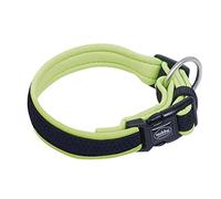Nobby Preno - Collare per cani in rete, 40-55 cm, 25-35 mm, giallo fluo