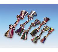 Nobby Rope Toy, Corde da Gioco, Colorate, 90 g, 2 Nodi, ca. 29 cm, 1 Pezzo