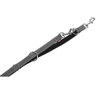 Nobby Soft Grip Dog Leash, 200 cm/25 mm, Dark Grey/Black