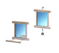 Nobby specchio in legno con area d'atterraggio 10 x 10 x 10 cm