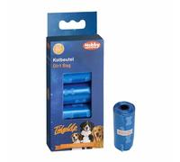 Nobby TidyUp - Sacchetti per escrementi con stampa ossea blu, 4 rotoli da 15 sacchetti
