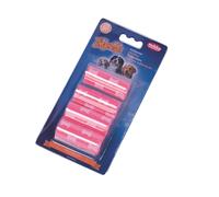 Nobby TidyUp sacchetti per escrementi con stampa osso 4 rotoli da 15 sacchetti fucsia