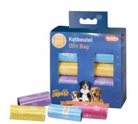 Nobby TidyUp, sacchetti per escrementi con stampa zampe, pastello, 20 rotoli da 15 sacchetti
