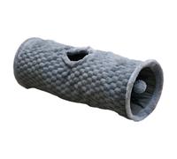 Nobby Tunnel per Gatto Diamante Grigio Peluche Con Palla-Gioco E Knisterfolie