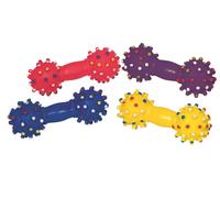 Nobby Vinyl Dumbbell "CLASSIC" con Squeaker assortito colorato 16 cm