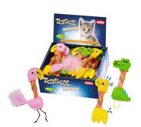Nobby Zootiere Feltro con pallina rattling + Catnip Display 24 pezzi, 16 - 17 cm