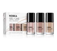 NOBEA Day-to-Day 3-Piece Gel-like Nail Polish set set di smalti per unghie Coffee Time