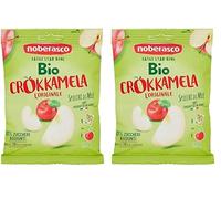 Noberasco Bio Crokkamela - Cartoncino con 12 Confezioni da 20 G-Mele Essiccate Biologiche di Origine Italiana (Confezione da 2)