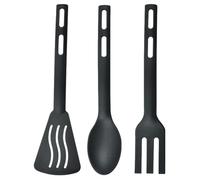 NobesOnbet Set da 3 Pezzi di Utensili da Cucina in Nylon, Cucchiaio da Cucina Portatile Resistente al Calore, spatola, forchetta, Adatti per Cucinare, cuocere, Viaggiare e campeggiare