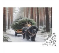 Nobile cane tira carretto Rompicapo 1000 Pezzi In cartone Riciclato,Un Puzzle Per Impossibile Difficile Arduo Stimolante,Ideale Per Decorazione Casa Design,Regali Per Le Donne,Regali Per Gli Uomini