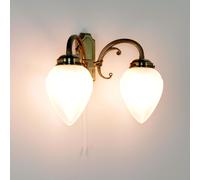 Nobile Doppio Luce Lampada da Parete Stile Liberty Con Interruttore Flurleuchter [EEK: A]