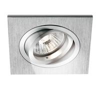 Nobile faretto incasso quadro alluminio satinato orientabile 230V 50W 9088