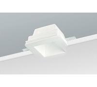 Nobile faretto Quadrato, Gesso Bianco verniciabile