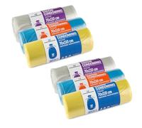 NOBILE LOVELYCARE 60 Sacchi per Raccolta Differenziata 70x110cm Giallo, Blu, Trasparente, Sacchi per pattumiera Sacco condominiale con legacci Comodi e Resistenti Buste per Spazzatura