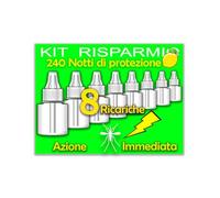 NOBILE LOVELYCARE 8 ricariche liquido zanzare contro insetti DURATA 240 NOTTI fragranza LIMONE fresca ed estiva piacevole LUNGA DURATA ricarica elettrica compatibile EMANATORE NON INCLUSO