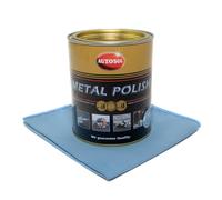 Nobile Lucido per Metalli Autosol 01 001100 750 ML + Microfibra Panno Lucidatura