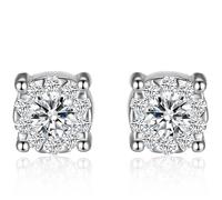 Nobile Orecchini a Farfalla Con Zirconia 925 Argento Unisex un Sogno IN E