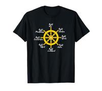 Nobile Ottuplice Sentiero Buddha Dharma Ruota Saggezza Citazione Maglietta