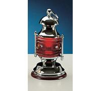 Nobile Tischleuchte IN Ottone Cromo Rosso H:27,5cm Nave Lampada Antico Aquaria