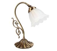 Nobile Tischleuchte Stile Art Nouveau Bronzo Messingfuß Comodino Premium