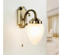 Nobile Wandleuchte Stile Liberty Campagna Bronzo Interruttore Schermo di Vetro