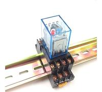 NOBIRTBSA 5 Set MY4NJ Elettronico Micro Mini Relè Elettromagnetico 5A 14PIN Bobina 4DPDT con Base Presa PYF14A DC 12V 24V AC 110V 220V LED(AC 110V)