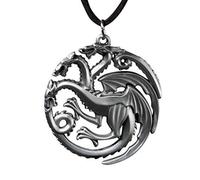 Noble Collection - Ciondolo Game of ThronesTargaryen, 4 cm, argento