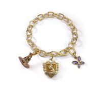 The Noble Collection Lumos Harry Potter Hufflepuff Charm Bracelet
