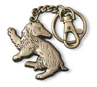 Noble Collection- Hufflepuff Harry Potter Portachiavi per Adulti, Oro, NN7720