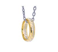 Noble Collection Replica in Argento Sterling dell'Unico Anello del Signore degli Anelli | Design Autentico con Incisione della Lingua Nera | Catena in Acciaio Inossidabile da 24" | NN9269
