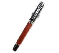 Noble Jinhao 8802 Rosso Legno Penna Roller con Cappuccio Nero